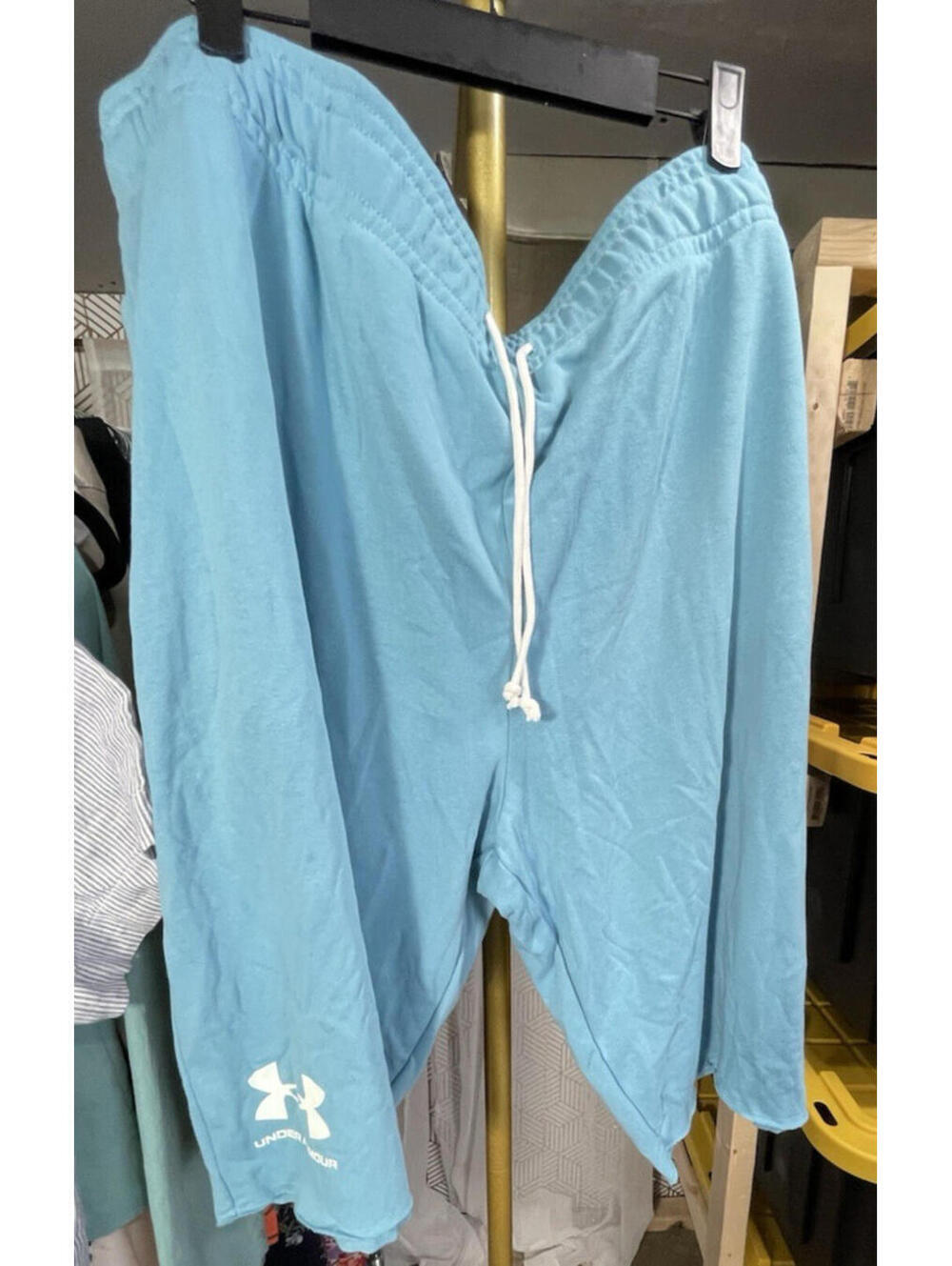 NWT Under Armour Men's Rival Terry Athletic Shorts Blue Solid Sz 4XL